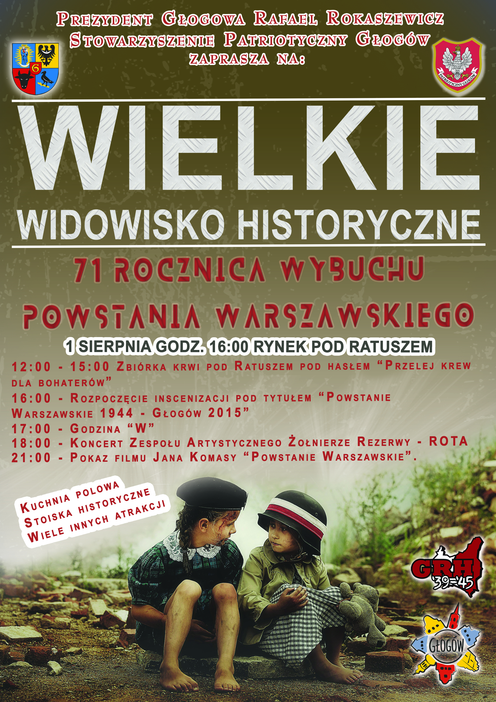 Ilustracja do artykuły: Wielkie Widowisko Historyczne - 71 Rocznica Wybuchu Powstania Warszawskiego.
